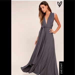 Lulus trick of all trade grey dress